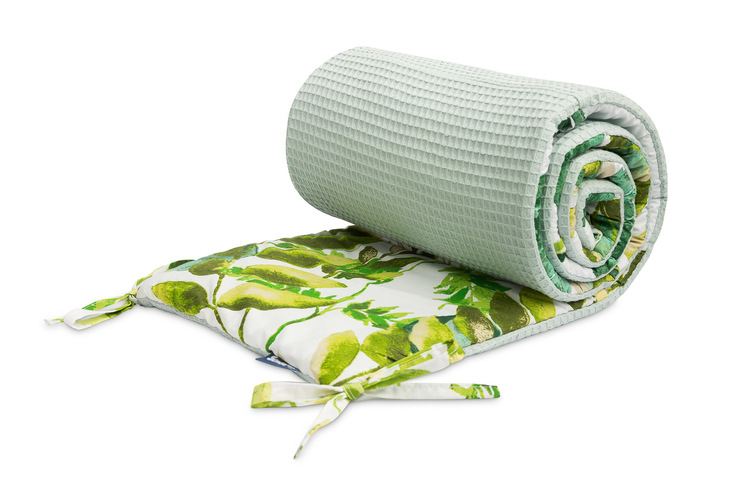COT BUMPER WAFFLE EUCALYPTUS MINT