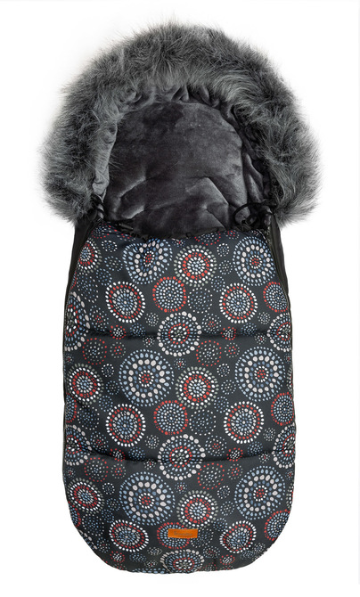 SLEEPING BAG OLAF ROSETTES BLACK 100X45