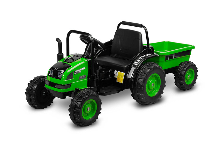 BATTERY RIDE-ON VEHICLE TRACTOR HECTOR GREEN