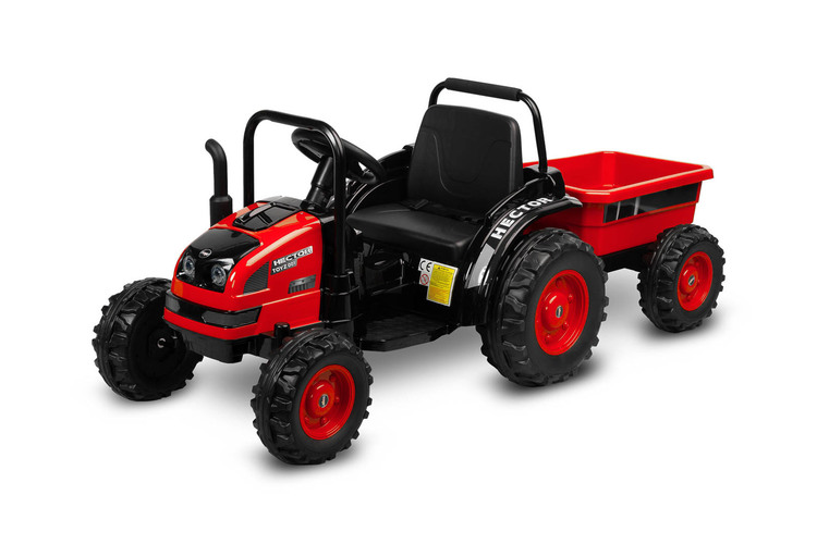 BATTERY RIDE-ON VEHICLE TRACTOR HECTOR RED