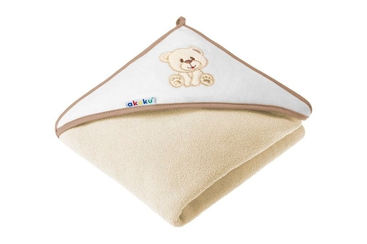 A1252 Baby hooded towel BEAR YELLOW