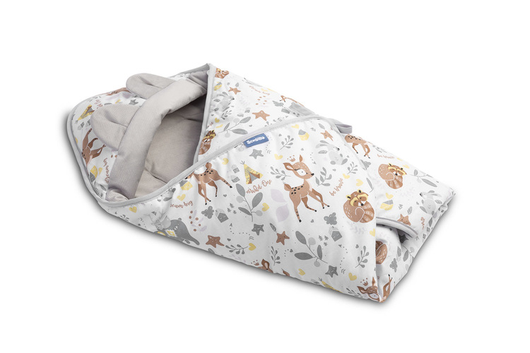 carry-cot swaddle blanket Velvet WHITE FOREST ADVENTURE