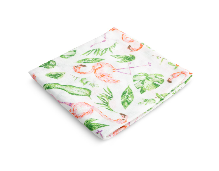 MUSLIN DIAPER FLAMINGOS 70X80