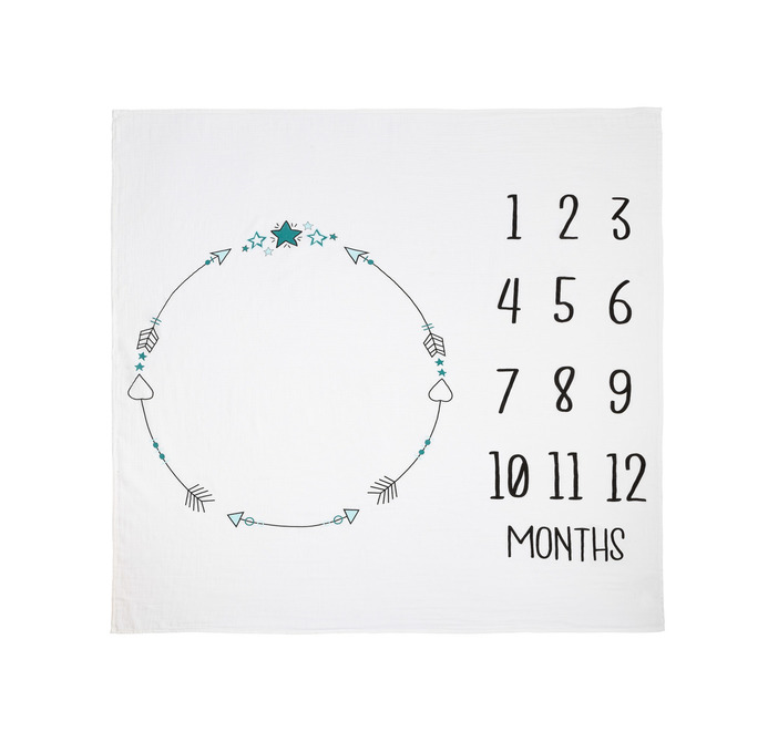MUSLIN PHOTO MAT 120X120 BOHO WHITE
