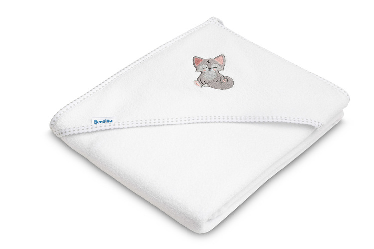 OKRYCIE KĄPIELOWE FROTTE 100X100 WILK BIAŁY