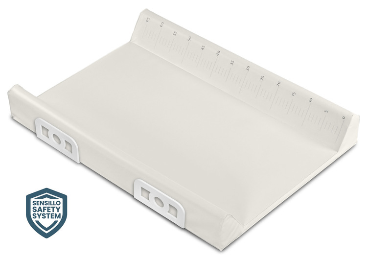 Stiffened Changing Pad Safety System 70 cm - no print - BEIGE
