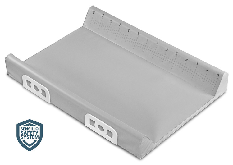 Stiffened Changing Pad Safety System 70 cm - no print - GREY