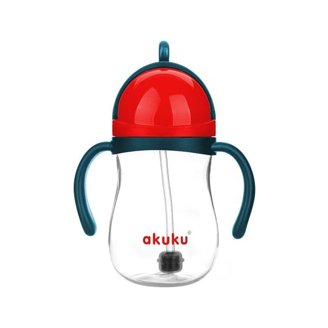A0164 Cup with weight straw blue/red