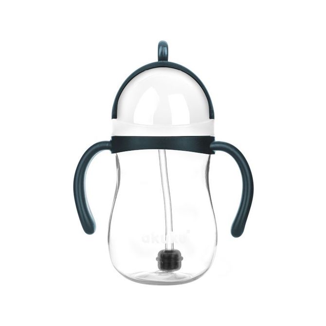 A0166 Cup with weight straw blue/white
