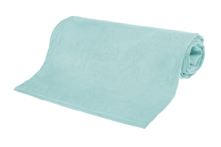 0340 BAMBOO DIAPER 75X75 CLOUDS AQUA