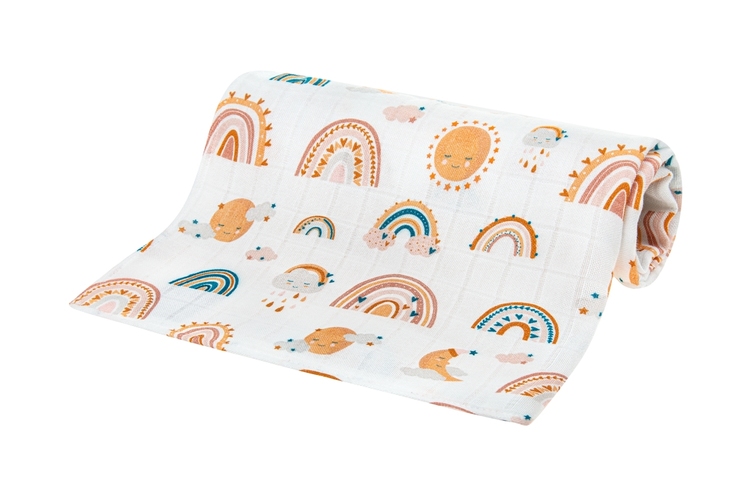 0356 BAMBOO DIAPER 75x75 RAINBOW