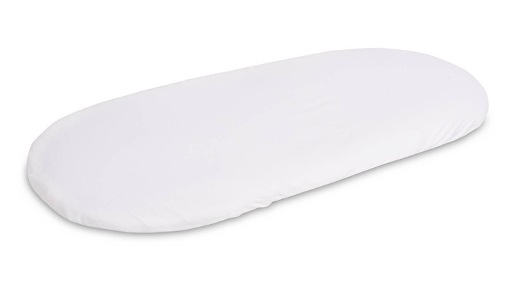 WATERPROOF STROLLER BEDSHEET JERSEY WHITE 35X75