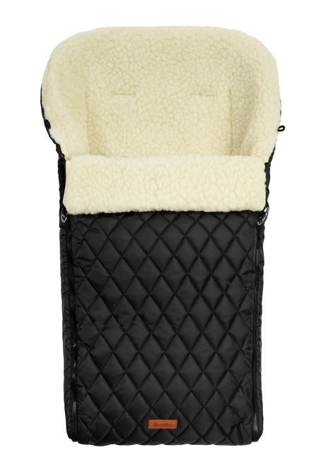 QUILTED SLEEPING BAG WOOL BLACK