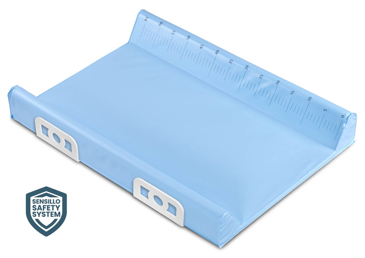 Stiffened Changing Pad Safety System 70 cm - no print - blue