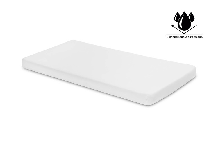 WATERPROOF BEDSHEET JERSEY WHITE 120x60