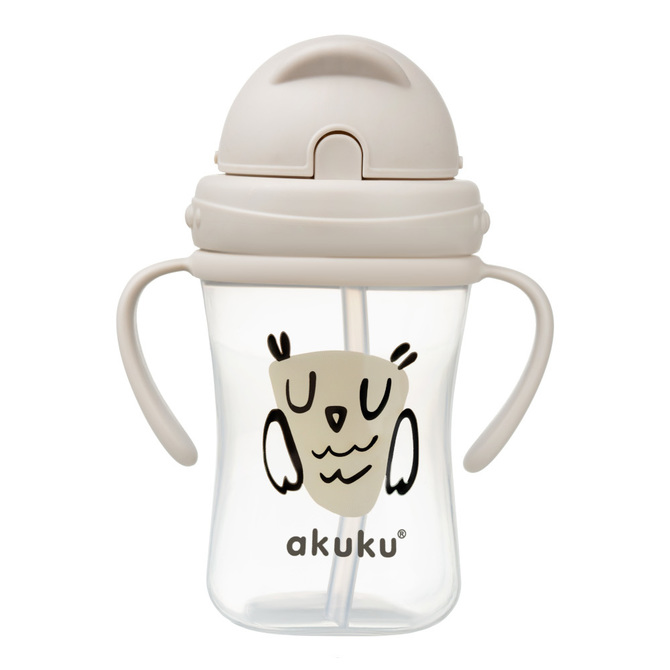 A0204 WATER BOTTLE WITH RETRACTABLE OWL STRAW