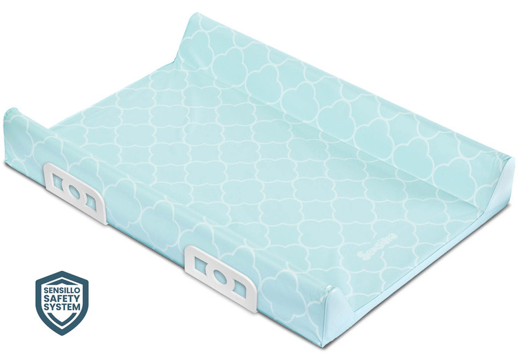 Stiffened Changing Pad Safety System 70 cm - patterns - clovers mint