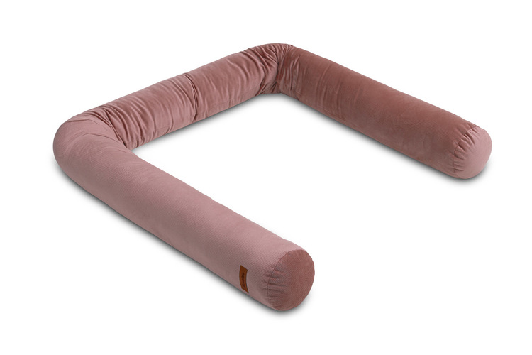 COT BUMPER ROLLER VELVET DIRTY PINK
