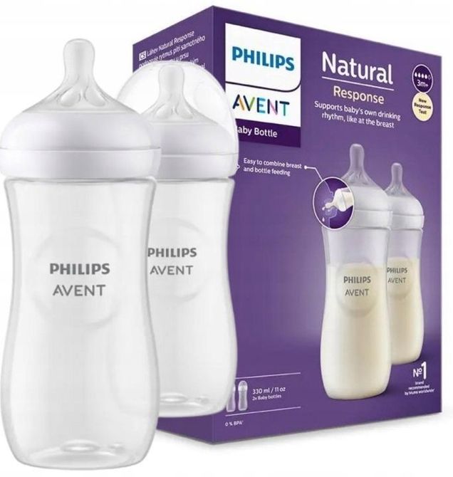 SCY906/02 RESPONSIVE BOTTLE NATURAL 2X330ML
