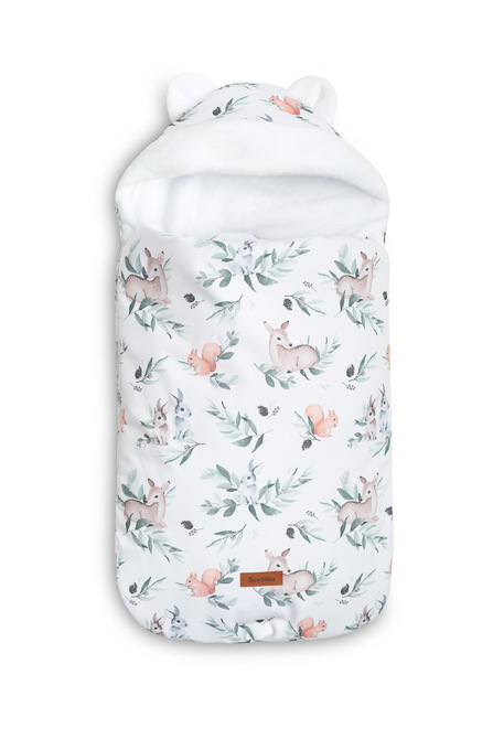 SLEEPING BAG FOR CAR SEATS AND PRAMS DEERS WHITE
