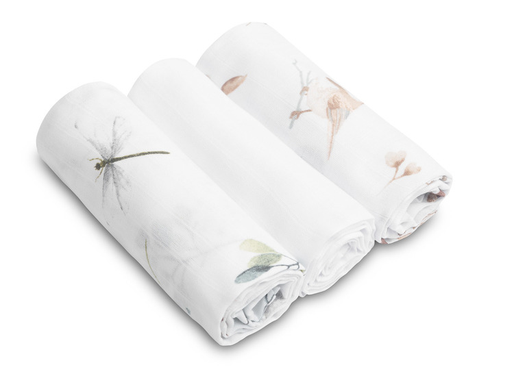 Muslin diaper 3-pack – WHITE