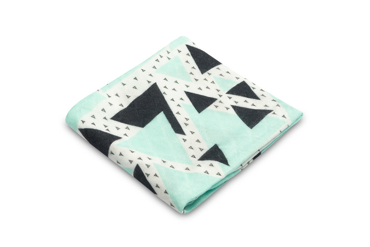 BAMBOO DIAPER TRIANGLE GREEN 75x75