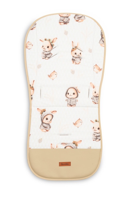 STROLLER INSERT MUSLIN BUNNIES BEIGE