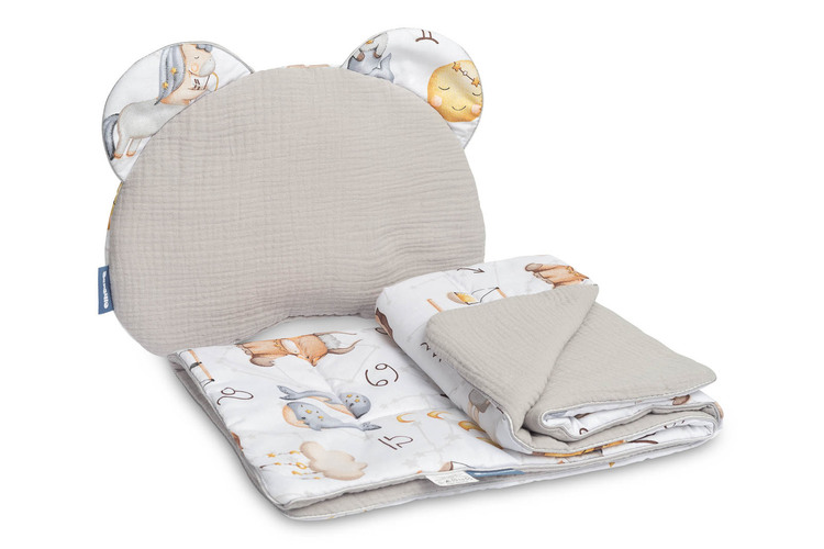 STROLLER SET MUSLIN ZODIAC GREY