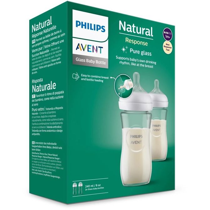 SCY933/02 RESPONSIVE NATURAL GLASS BOTTLE 2x240ml