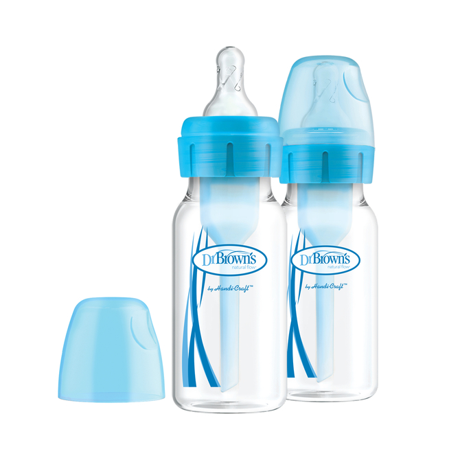 SB42405 4 oz/120 ml PP Narrow Options+ Bottle - Blue, 2-Pack