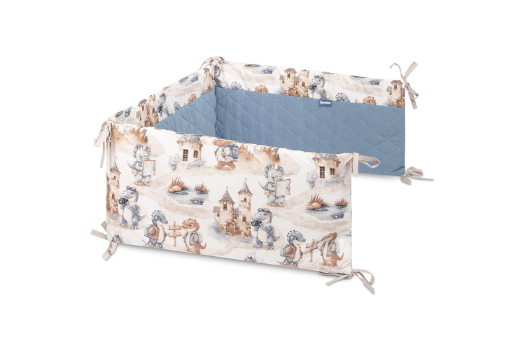 BED BUMPER MUSLIN DRAGONS JEANS