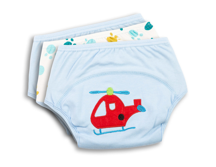 EMBROIDERED TRAINING PANTIES BOY PACK OF 3