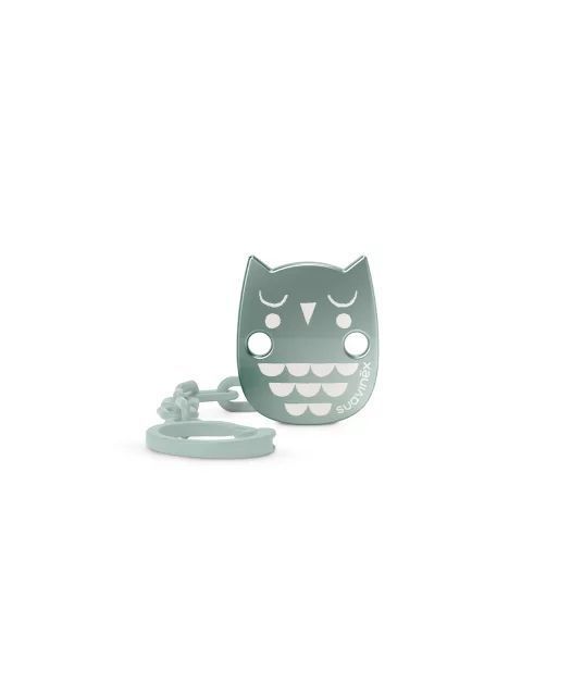079730 PREMIUM PACIFIER CLIP OWL MINT 307819