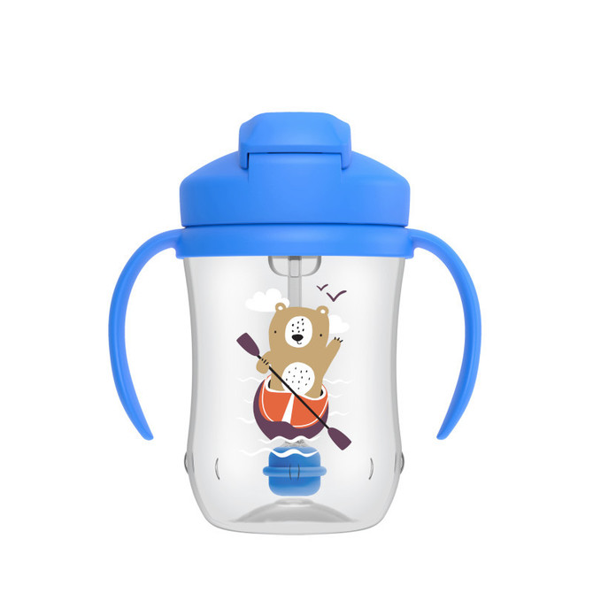 TC91012 CUP FIRST STRAW 270 ML BLUE BEAR 6+