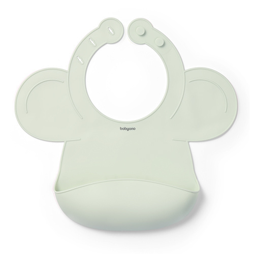 1639/03 SILICONE BIB ADJUSTABLE FASTENING GREEN