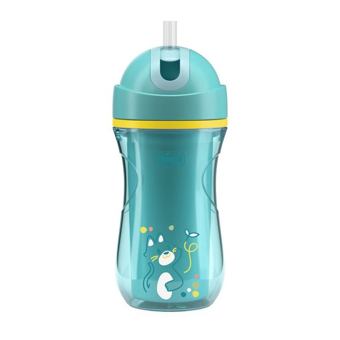 180738 THERMAL MUG 266ML STRAW 14+ TURQUOISE