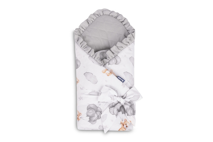 ROŻEK MUŚLIN TEDDY SZARY 75x75