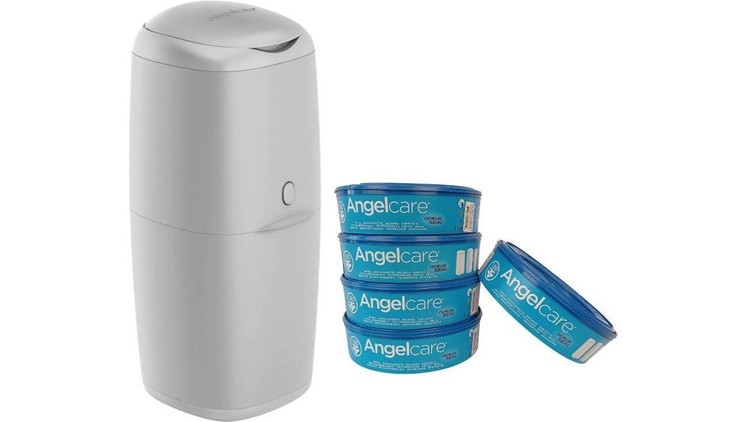 0880 CONTAINER + 5 DIAPER INSERTS CLASSIC ANGELCARE GREY