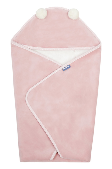 CAR SEAT SWADDLE BLANKET PLUSH 75X75 PINK