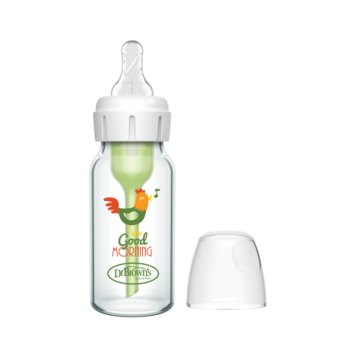 SB41631 GLASS BOTTLE STANDARD 120ML OPTION PLUS ROOSTER