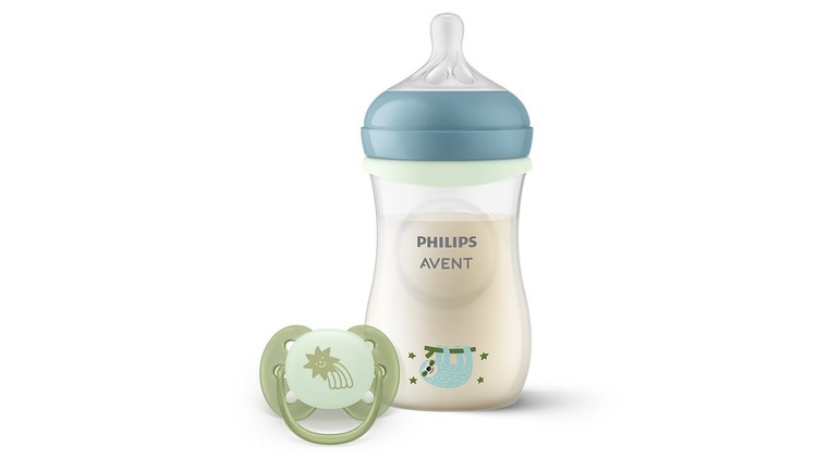 SCD838/17 BOTTLE 260ML NIGHT + RESPONSIVE PACIFIER NIGHT NATURAL