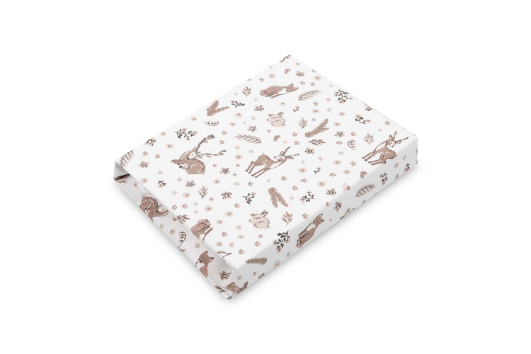 PRINTED BEDSHEET COTTON FOREST BEIGE 60X120