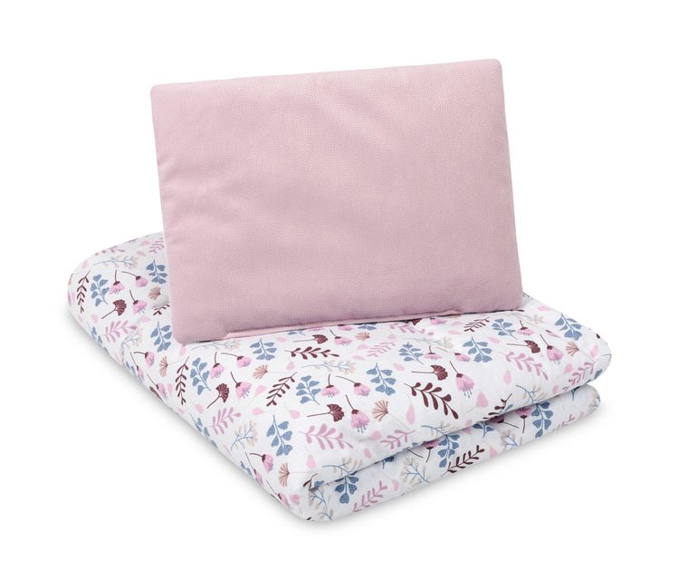 COT SET VELVET TWIGS PINK