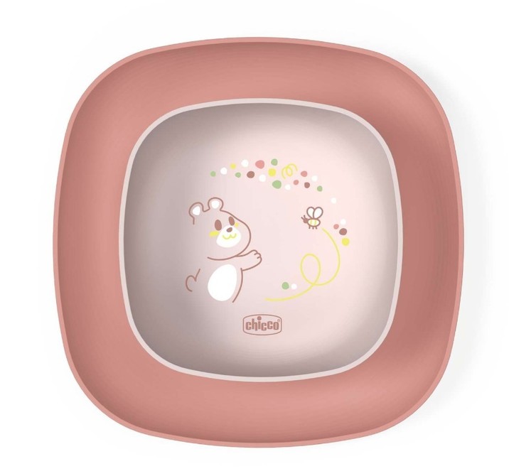 179213 PLATE SET 2PCS PINK 12+