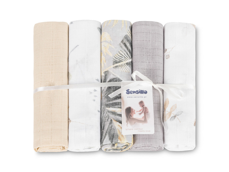 PIELUCHA TETRA 70X80 5-PACK FLORAL GREY