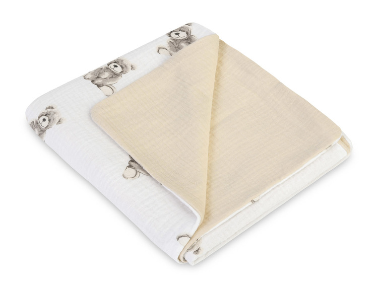 KOC MUŚLIN KRESZOWANY 75X100 TEDDY BEIGE