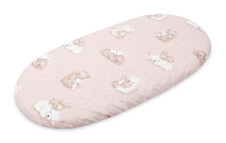 STROLLER BEDSHEET COTTON 35x75 BEAR AND RABBIT
