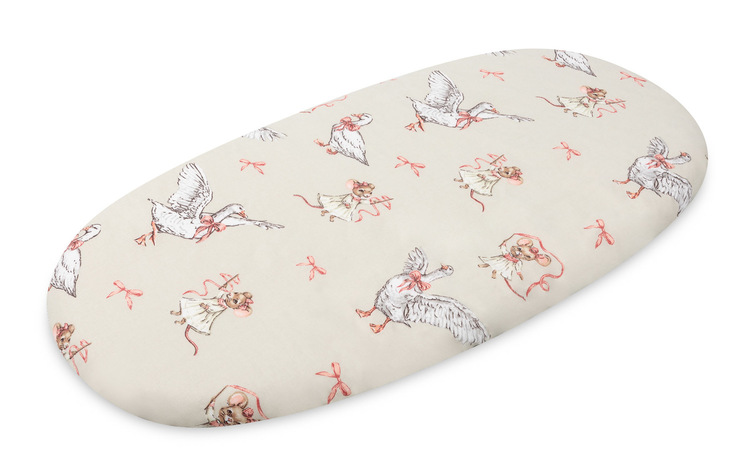 STROLLER BEDSHEET COTTON 35x75 GOOSE AND MOUSE