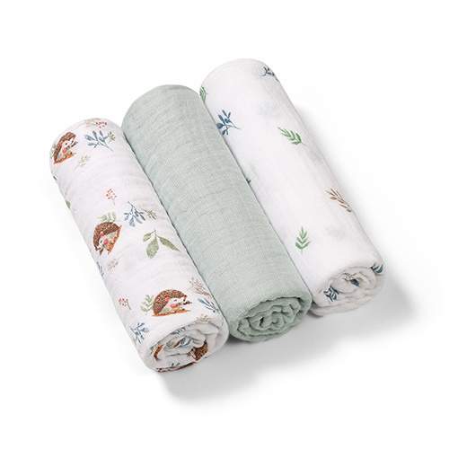 348/16 SUPER SOFT MINT MUSLIN DIAPERS