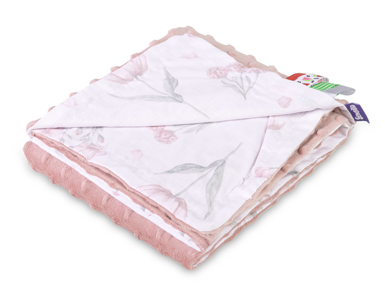 KOC MINKY 75X100 FLORI DUSTY PINK
